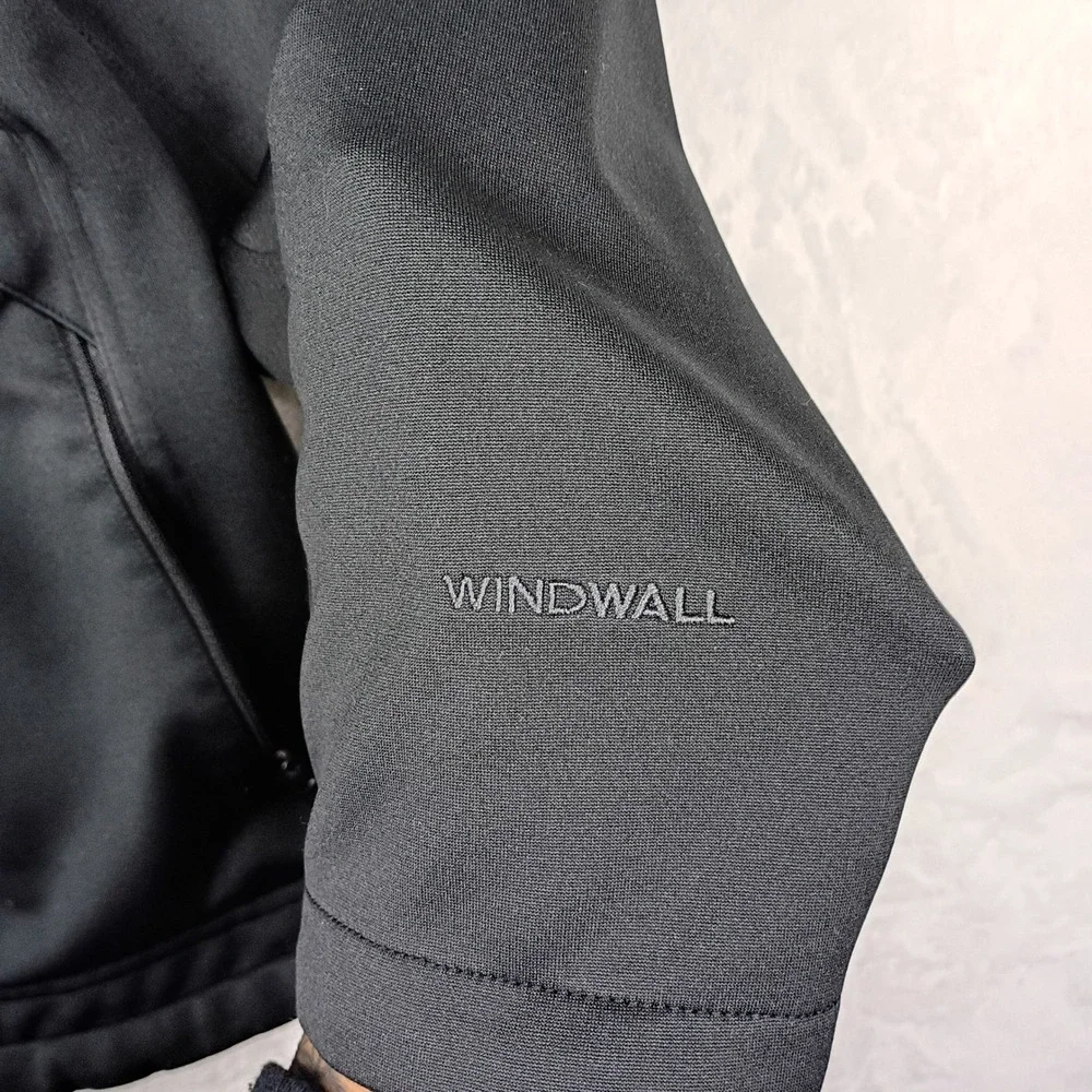 The North Face Mens Windwall Softshell Jacket Black‎ Full Zip Mock Neck XL